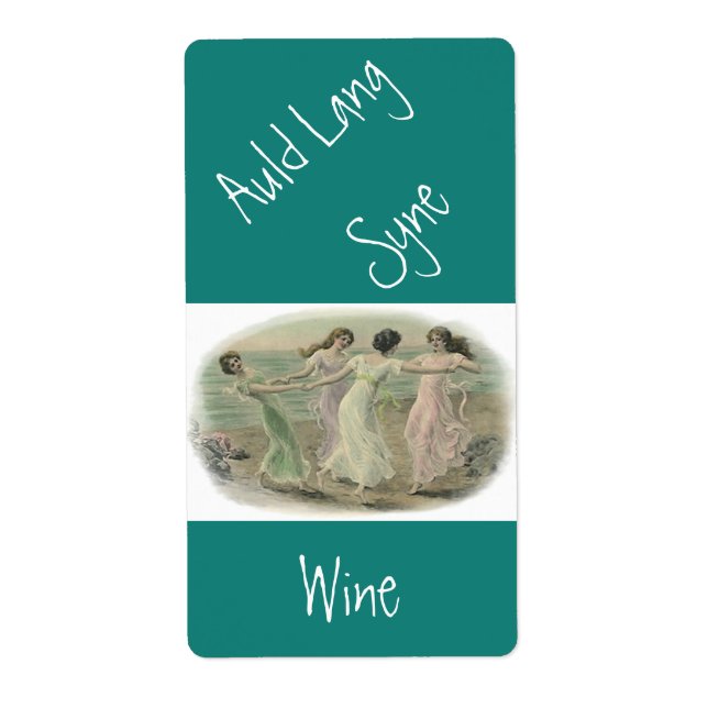 Homemade Vin Antique auld lang syne Label Friends Fraktsedel (Framsidan)