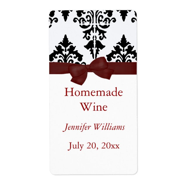 Homemade Vin-etikett Fraktsedel (Framsidan)