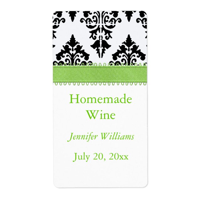 Homemade Vin-etikett Fraktsedel (Framsidan)