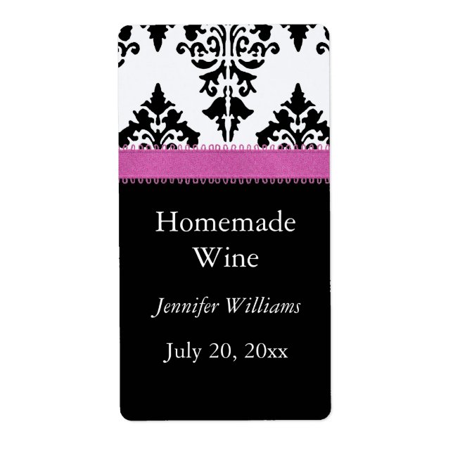 Homemade Vin-etikett Fraktsedel (Framsidan)