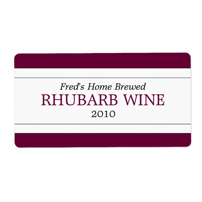 Homemade Vin Fraktsedel (Framsidan)