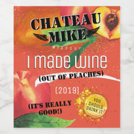 Homemade vin, guld-personlig vinflaska etikett