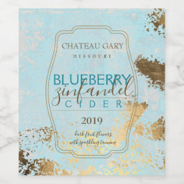 Homemade vin personlig-etikett faux guld vinflaska etikett