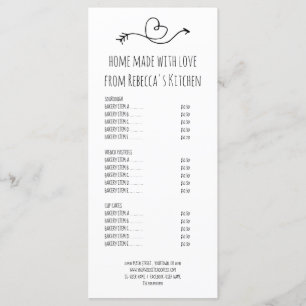 Homemade with Kärlek Bakery Pris List & Menu Meny