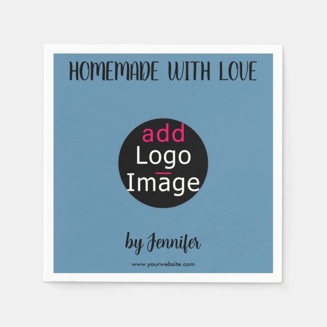 Homemade with Kärlek Snyggt Anpassningsbar Dusty B Pappersservett (Framsidan)