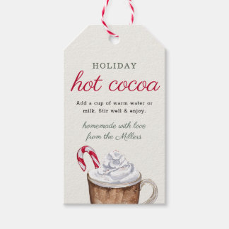 Homemade with Love Holiday Hot Cocoa Mix Christmas Presentetikett