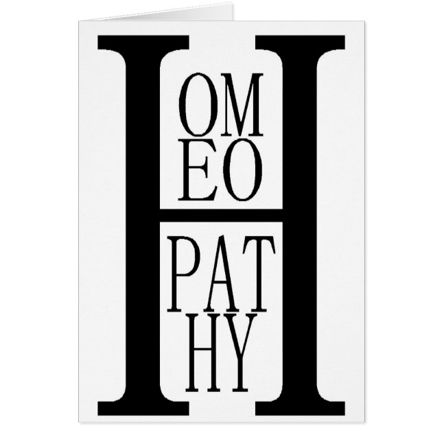 Homeopathy Hälsningskort (Framsidan)