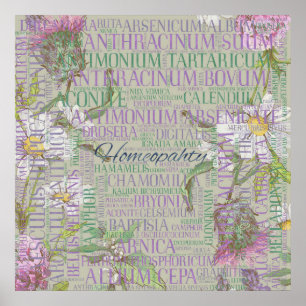 Homeopati - Ord Art med rättsmedel Poster
