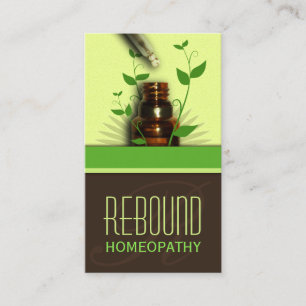 Homeopatika Affärskort vid humoristisk naturterapi Tidsbeställning Kort