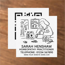 Homeopatisk Homeopatika Fyrkantigt Visitkort