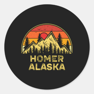Homer Alaska Ak-bergen utomhusbruk Runt Klistermärke