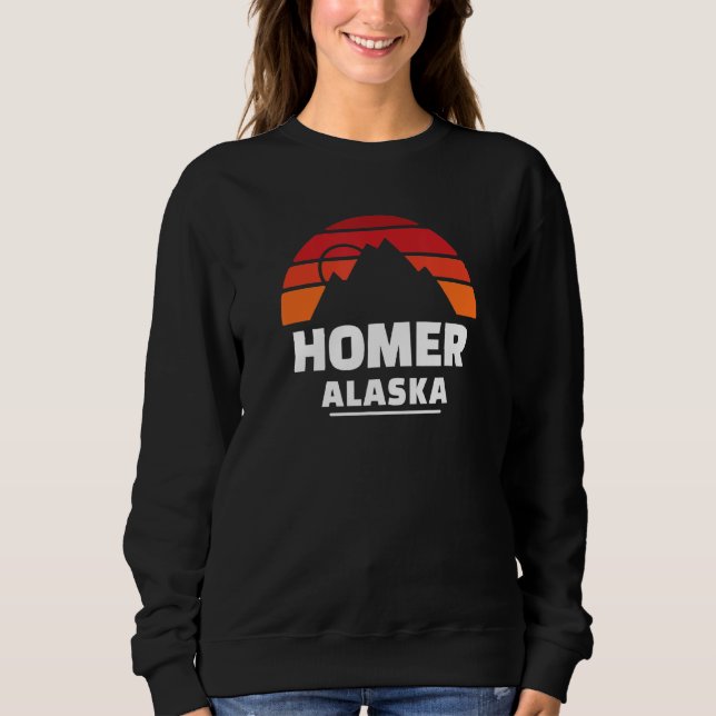 Homer Alaska Mountains Sunset T Shirt (Framsida)