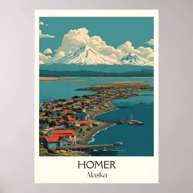Homer Alaska Spit Kachemak Bay Poster (Framsidan)