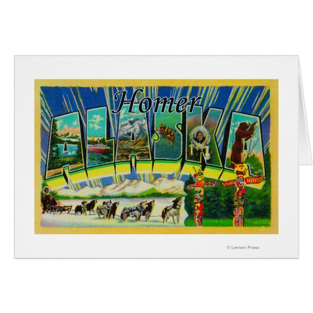 Homer, AlaskaLarge Brev ScenesHomer, AK Hälsningskort (Framsidan Horizontal)