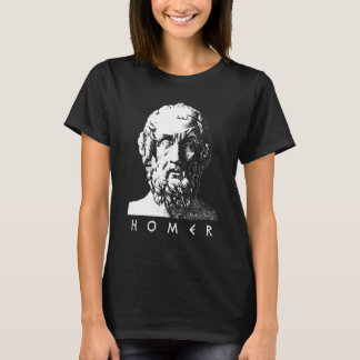 Homer Ancient Grekiska Poet Iliad Odyssey Grekland T Shirt