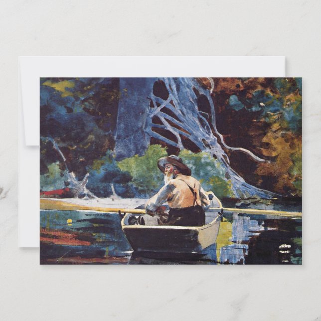 Homer - Andirondack Guide, målning av berömd, Kort (Framsida)