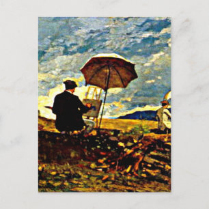 Homer: Artister Sketching i de vita bergen Vykort