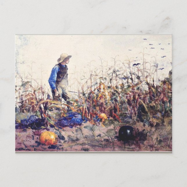 Homer - bland grönsaker vykort (Framsida)