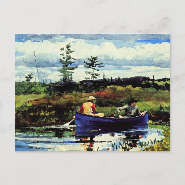 Homer - Blue Boat-1892 Vykort (Framsida)