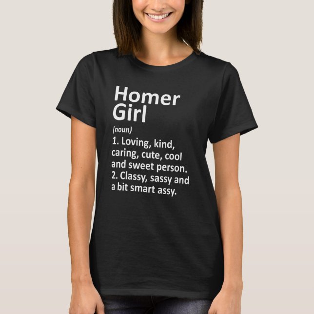 Homer Girl Ak Alaska Funny City Roots T Shirt (Framsida)