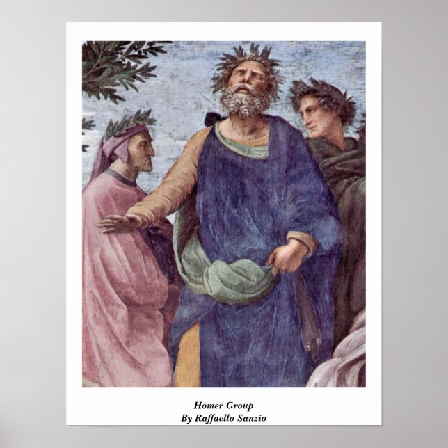 Homer Group by Raffaello Sanzio Poster (Framsidan)
