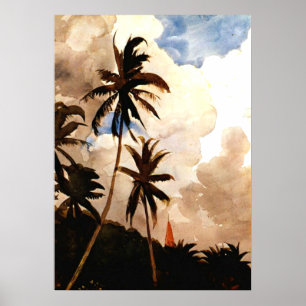Homer - Handflatan Träd, Bahamas Poster