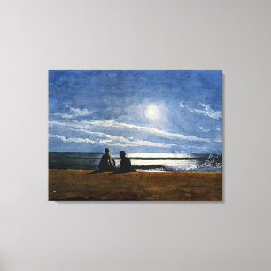 Homer, Moonlight, bra Art. Canvastryck