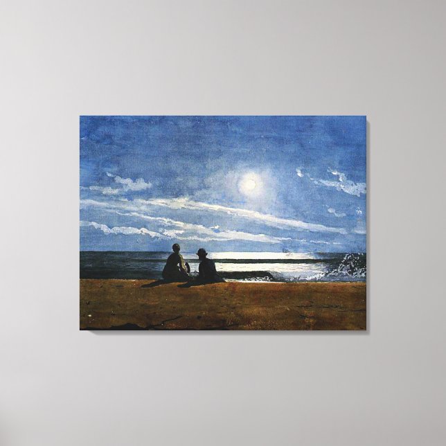 Homer, Moonlight, bra Art. Canvastryck (Framsida)