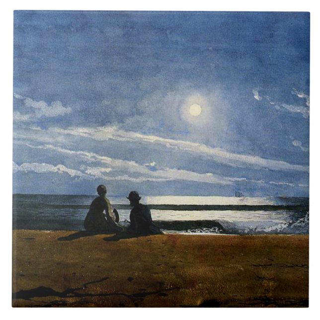 Homer - Moonlight, bra konsmålning, Kakelplatta (Framsidan)
