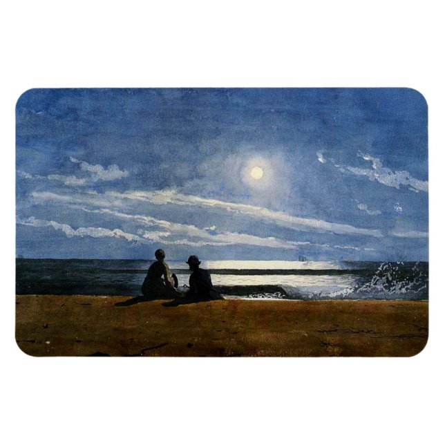 Homer - Moonlight, bra konsmålning Magnet (Horisontell)