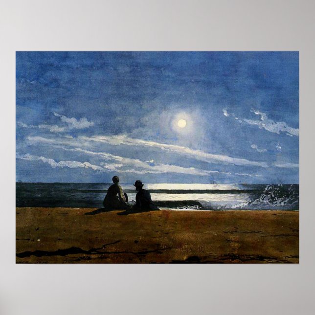 Homer - Moonlight, bra konsmålning, Poster (Framsidan)