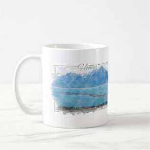 Homer mugg för Alaska vattenfärgkaffe