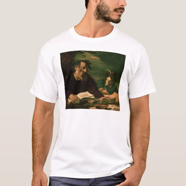 Homer som dikterar hans dikt tee shirt (Framsida)