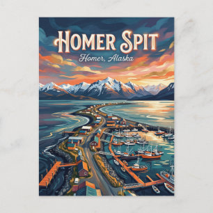 Homer Spit Alaska vykort