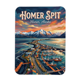 Homer Spit Alaska Vykort Magnet