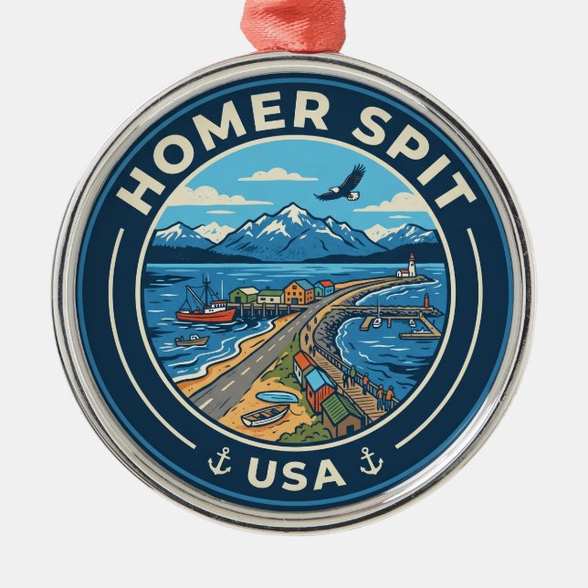Homer Spit USA Julgransprydnad Metall (Framsidan)