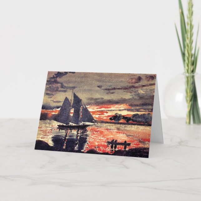 Homer - Sunset Fires, bra art vattenfärgsfärgning Kort (Framsida)