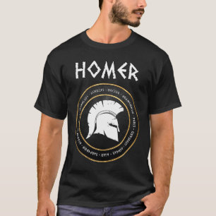 Homer the Iliad and Odyssey Heroes of the Trojan W T Shirt