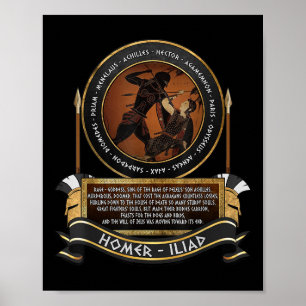 Homer the Iliad Rage of Achilles Trojan Krig Poster