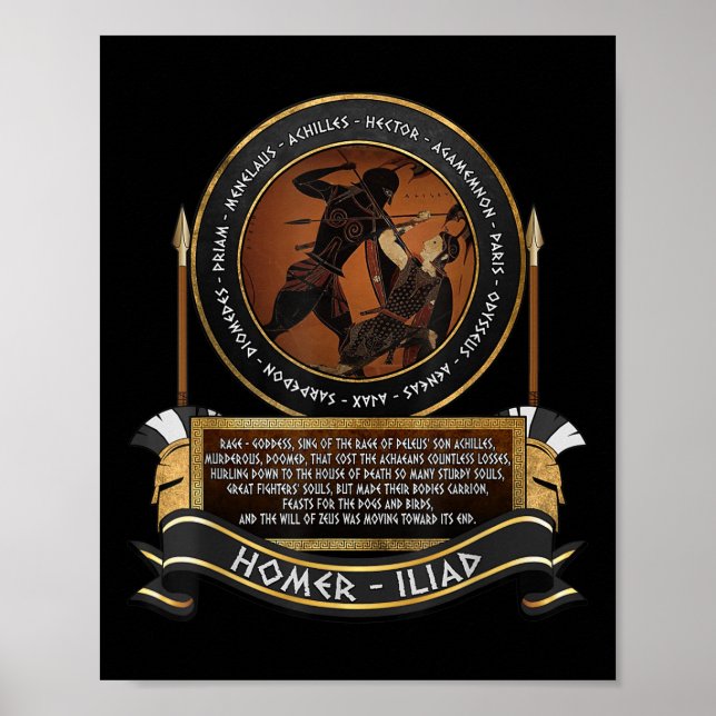 Homer the Iliad Rage of Achilles Trojan Krig Poster (Framsidan)