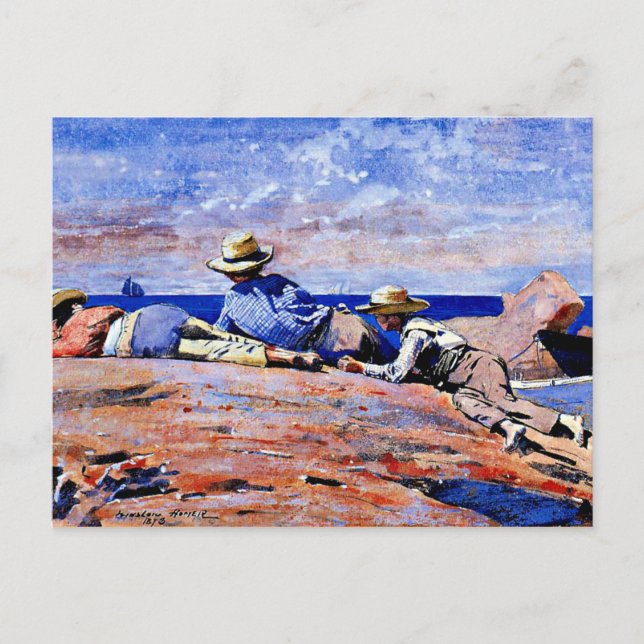 Homer - tre bojor i kusten vykort (Framsida)