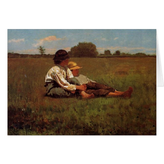 Homer Winslow konstarbete Hälsningskort (Framsidan Horizontal)