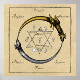 Homers Dragons Ouroboros Square Poster