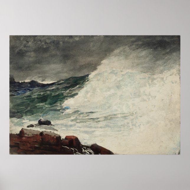 Homers prout's Nacke, Breaking Wave Poster (Framsidan)