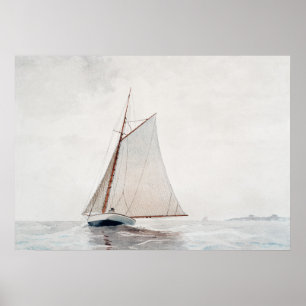 Homers Sailing off Gloucester Poster
