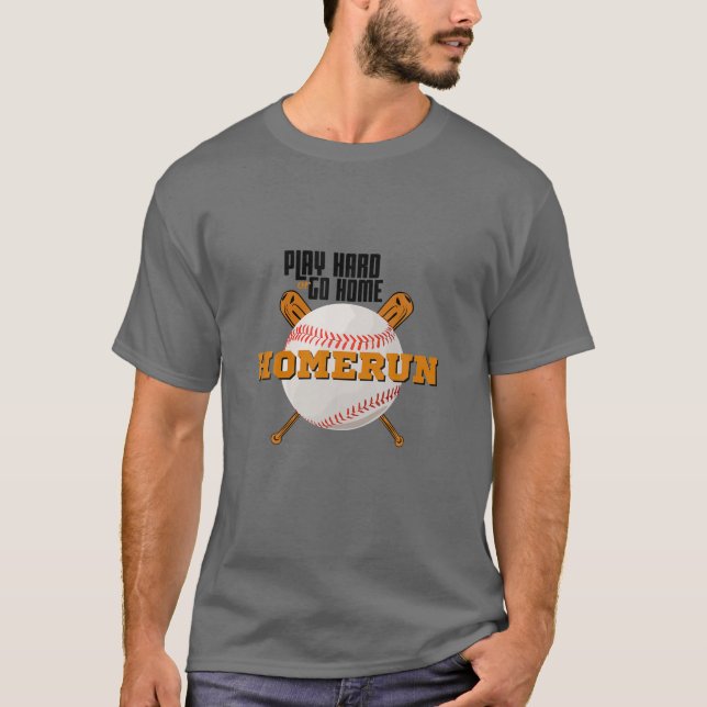 Homerun Football - Go Sports Funny Team Baseball P T Shirt (Framsida)