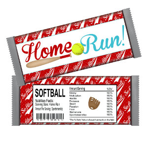 Homerun Softball Birthday Candy Pub Wrapper Favors Anteckningsblock