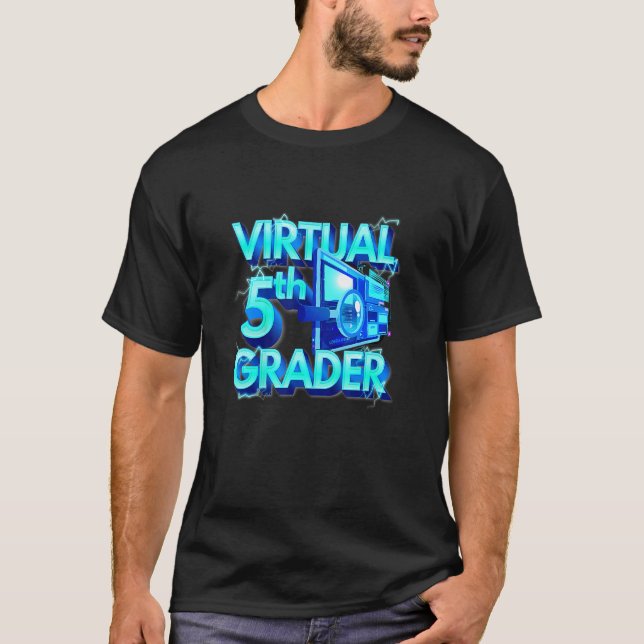 Homeschool 5:e Klass, Virtuell 5:e klass tillbaka  T Shirt (Framsida)