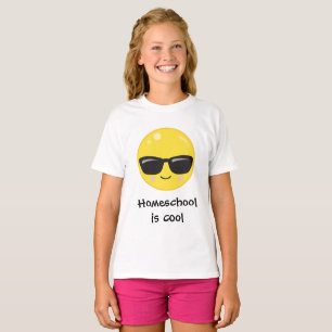 Homeschool är Coola Sunshade Emoji T Shirt