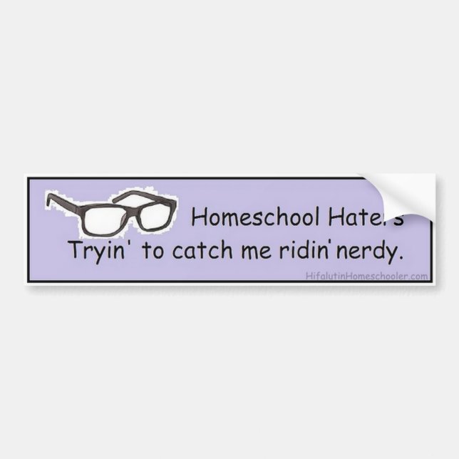 Homeschool bildekal - Nerdy Ridin (Framsidan)